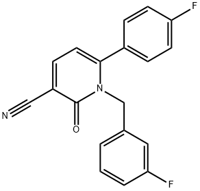 1-(3-FLUOROBENZYL)-6-(4-FLUOROPHENYL)-2-OXO-1,2-DIHYDRO-3-PYRIDINECARBONITRILE 结构式