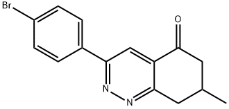 3-(4-BROMOPHENYL)-7-METHYL-6,7,8-TRIHYDROCINNOLIN-5-ONE 结构式