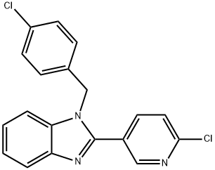 1-(4-氯苄基)-2-(6-氯吡啶-3-基)-1H-苯并[D]咪唑 结构式