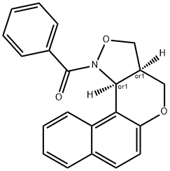 3A,11C-DIHYDRO-3H-BENZO[5,6]CHROMENO[4,3-C]ISOXAZOL-1(4H)-YL(PHENYL)METHANONE 结构式