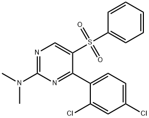 4-(2,4-Dichlorophenyl)-N,N-dimethyl-5-(phenylsulfonyl)-2-pyrimidinamine 结构式