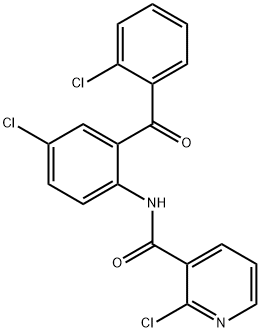 N3-[4-CHLORO-2-(2-CHLOROBENZOYL)PHENYL]-2-CHLORONICOTINAMIDE 结构式