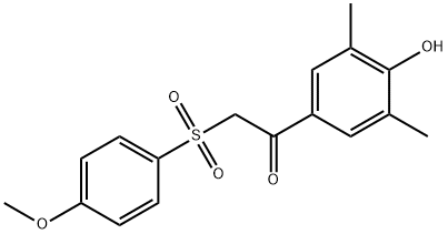 1-(4-Hydroxy-3,5-dimethylphenyl)-2-[(4-methoxyphenyl)sulfonyl]-1-ethanone 结构式