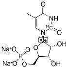 THYMIDINE 5'-MONOPHOSPHATE, [2-14C] DISODIUM SALT 结构式