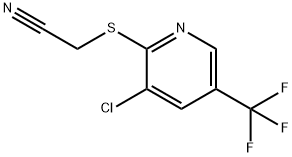 2-{[3-CHLORO-5-(TRIFLUOROMETHYL)-2-PYRIDINYL]-SULFANYL}ACETONITRILE 结构式