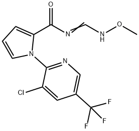 1-[3-CHLORO-5-(TRIFLUOROMETHYL)-2-PYRIDINYL]-N-[(METHOXYIMINO)METHYL]-1H-PYRROLE-2-CARBOXAMIDE 结构式