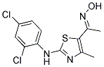 (2,4-DICHLOROPHENYL)(3-((HYDROXYIMINO)ETHYL)-4-METHYL(2,5-THIAZOLYL))AMINE 结构式