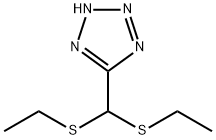 5-[BIS(ETHYLSULFANYL)METHYL]-2H-1,2,3,4-TETRAAZOLE 结构式