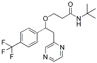 N-tert-Butyl-3-[2-(pyrazin-2-yl)-1-[4-(trifluoromethyl)phenyl]ethoxy]propanamide 结构式