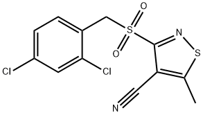 3-[(2,4-DICHLOROBENZYL)SULFONYL]-5-METHYL-4-ISOTHIAZOLECARBONITRILE 结构式