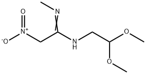 N-(2,2-Dimethoxyethyl)-N'-methyl-2-nitroethanimidamide 结构式