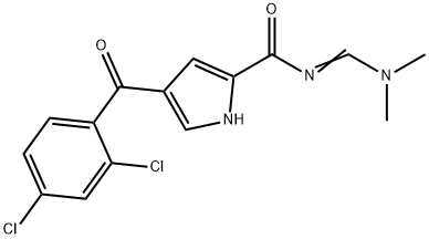 4-(2,4-DICHLOROBENZOYL)-N-[(DIMETHYLAMINO)METHYLENE]-1H-PYRROLE-2-CARBOXAMIDE 结构式