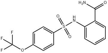 2-(((4-(TRIFLUOROMETHOXY)PHENYL)SULFONYL)AMINO)BENZAMIDE 结构式
