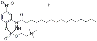 2-(N-HEXADECANOYLAMINO)-4-NITROPHENYLPHOSPHORYLCHOLINE IODIDE 结构式