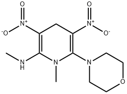 N,1-DIMETHYL-6-MORPHOLINO-3,5-DINITRO-1,4-DIHYDRO-2-PYRIDINAMINE 结构式