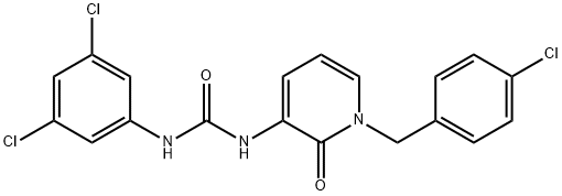 N-[1-(4-CHLOROBENZYL)-2-OXO-1,2-DIHYDRO-3-PYRIDINYL]-N'-(3,5-DICHLOROPHENYL)UREA 结构式