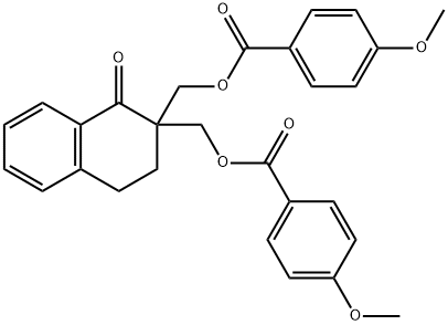 (2-([(4-METHOXYBENZOYL)OXY]METHYL)-1-OXO-1,2,3,4-TETRAHYDRO-2-NAPHTHALENYL)METHYL 4-METHOXYBENZENECARBOXYLATE 结构式