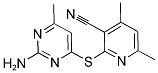 2-[(2-Amino-6-methylpyrimidin-4-yl)thio]-4,6-dimethylnicotinonitrile 结构式