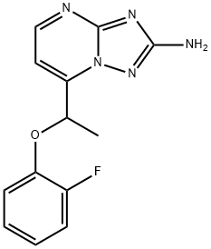 7-[1-(2-FLUOROPHENOXY)ETHYL][1,2,4]TRIAZOLO[1,5-A]PYRIMIDIN-2-AMINE 结构式