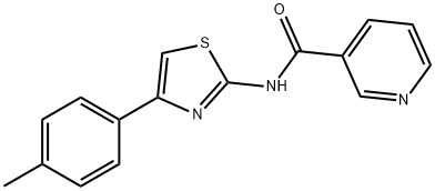N-(4-(4-METHYLPHENYL)(2,5-THIAZOLYL))-3-PYRIDYLFORMAMIDE 结构式