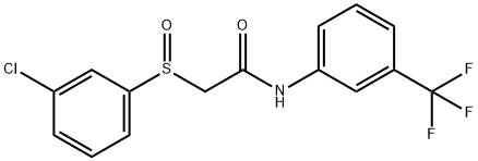 2-[(3-Chlorophenyl)sulfinyl]-N-[3-(trifluoromethyl)phenyl]acetamide 结构式