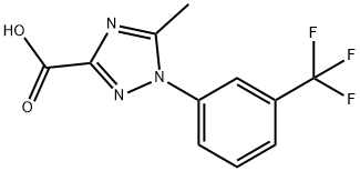 5-甲基-1-[3-(三氟甲基)苯基]-1H-1,2,4-三唑-3-甲酸 结构式