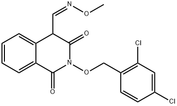 2-[(2,4-DICHLOROBENZYL)OXY]-1,3-DIOXO-1,2,3,4-TETRAHYDRO-4-ISOQUINOLINECARBALDEHYDE O-METHYLOXIME 结构式