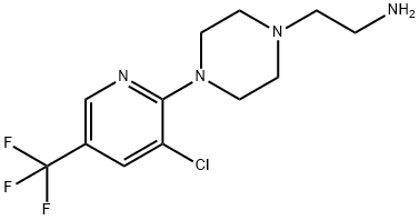 2-(4-[3-Chloro-5-(trifluoromethyl)-2-pyridinyl]piperazino)-1-ethanamine 结构式