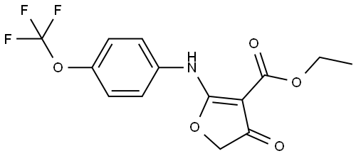 Ethyl 5-oxo-2-((4-(trifluoromethoxy)phenyl)amino)-3-oxolenecarboxylate 结构式