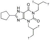 CYCLOPENTYL-1,3-DIPROPYLXANTHINE, 8-[DIPROPYL-2,3-3H(N)]- 结构式