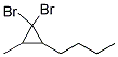 1-(2,2-DIBROMO-3-METHYLCYCLOPROPYL)BUTANE 结构式