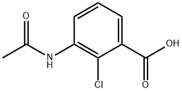 3-乙酰氨基-2-氯苯甲酸 结构式