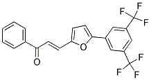 3-(5-[3,5-DI(TRIFLUOROMETHYL)PHENYL]-2-FURYL)-1-PHENYLPROP-2-EN-1-ONE 结构式