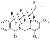 N1-(2,4-DIMETHOXYBENZYL)-2-(1,1,2,2,3,3,4,4,5,5,6,6,6-TRIDECAFLUOROHEXYL)BENZAMIDE 结构式