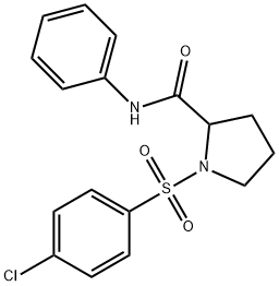 1-[(4-CHLOROPHENYL)SULFONYL]-N-PHENYL-2-PYRROLIDINECARBOXAMIDE 结构式
