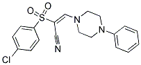 2-((4-CHLOROPHENYL)SULFONYL)-3-(4-PHENYLPIPERAZINYL)PROP-2-ENENITRILE 结构式