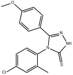 4-(4-Chloro-2-methyl-phenyl)-5-(4-methoxy-phenyl)-4H-[1,2,4]triazole-3-thiol 结构式