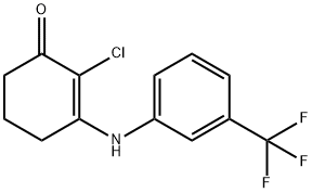 2-CHLORO-3-((3-(TRIFLUOROMETHYL)PHENYL)AMINO)CYCLOHEX-2-EN-1-ONE 结构式