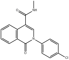 2-(4-CHLOROPHENYL)-N-METHYL-1-OXO-1,2-DIHYDRO-4-ISOQUINOLINECARBOXAMIDE 结构式