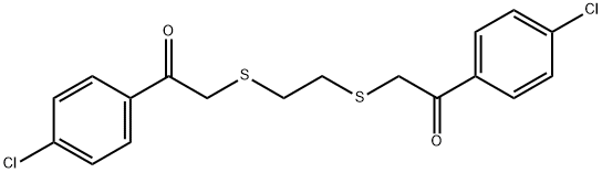 1-(4-CHLOROPHENYL)-2-[(2-([2-(4-CHLOROPHENYL)-2-OXOETHYL]SULFANYL)ETHYL)SULFANYL]-1-ETHANONE 结构式