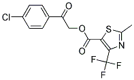 2-(4-CHLOROPHENYL)-2-OXOETHYL 2-METHYL-4-(TRIFLUOROMETHYL)-1,3-THIAZOLE-5-CARBOXYLATE 结构式