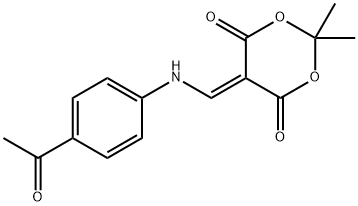 5-(((4-乙酰苯基)氨基)亚甲基)-2,2-二甲基-1,3-二噁烷-4,6-二酮 结构式