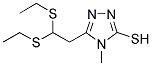 5-[2,2-BIS(ETHYLSULFANYL)ETHYL]-4-METHYL-4H-1,2,4-TRIAZOL-3-YLHYDROSULFIDE 结构式