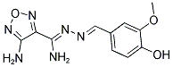 4-AMINO-N'-(4-HYDROXY-3-METHOXYBENZYLIDENE)-1,2,5-OXADIAZOLE-3-CARBOHYDRAZONAMIDE 结构式