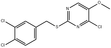 4-CHLORO-2-[(3,4-DICHLOROBENZYL)SULFANYL]-5-METHOXYPYRIMIDINE 结构式