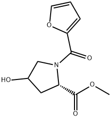 1-(呋喃-2-羰基)-4-羟基吡咯烷-2-羧酸甲酯 结构式