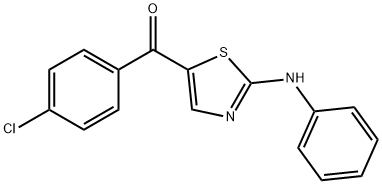 (2-ANILINO-1,3-THIAZOL-5-YL)(4-CHLOROPHENYL)METHANONE 结构式