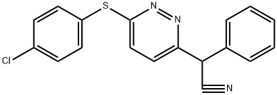 2-(6-[(4-CHLOROPHENYL)SULFANYL]-3-PYRIDAZINYL)-2-PHENYLACETONITRILE 结构式