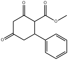 2,4-二氧代-6-苯基-环己烷-1-羧酸甲酯 结构式