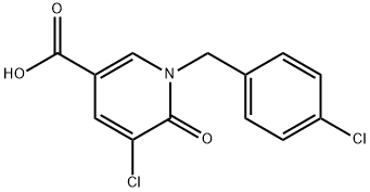 5-氯-1-(4-氯苄基)-6-氧代-1,6-二氢吡啶-3-羧酸 结构式